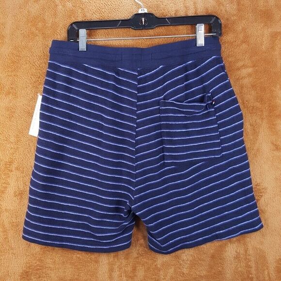 SOL ANGELES Mens Shorts Medium Blue Pull On CAPRI STRIPE Logo Drawstring $118 - Picture 6 of 10